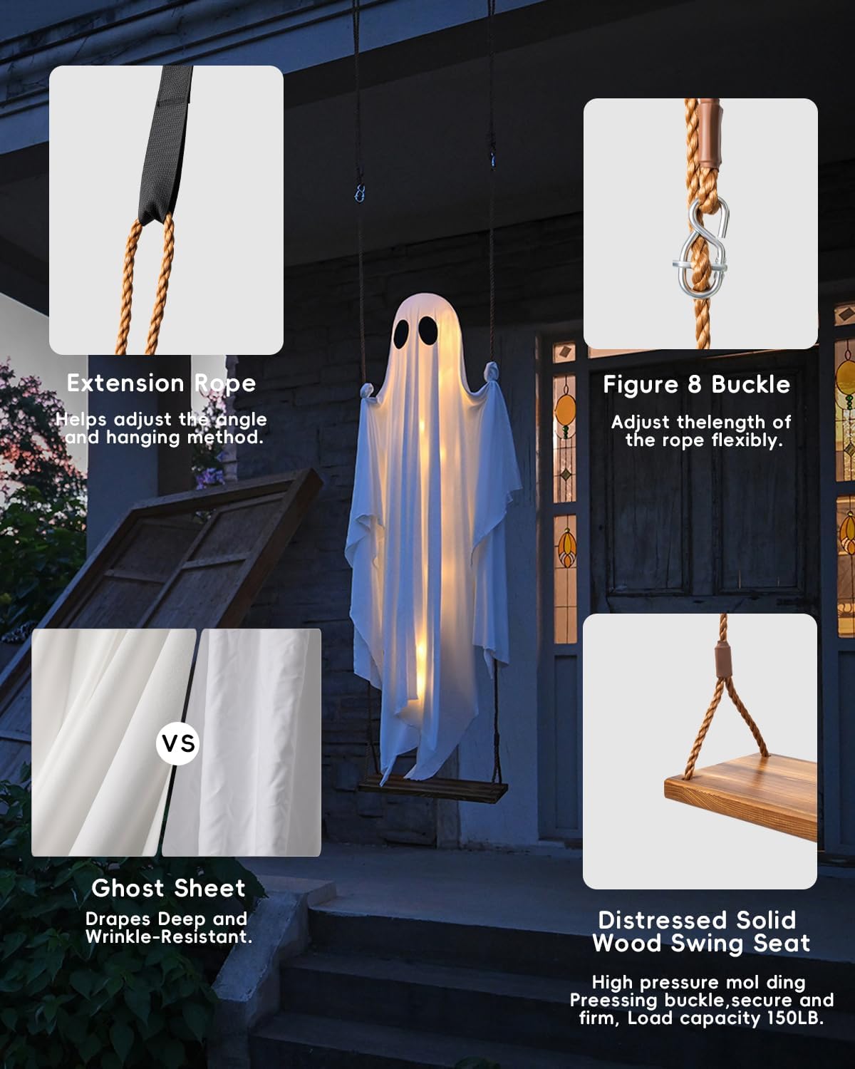 Enchanting LED Hanging Ghost Decor™