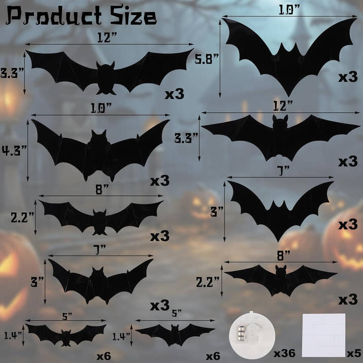 Lighted Halloween Bat Wall Decor™