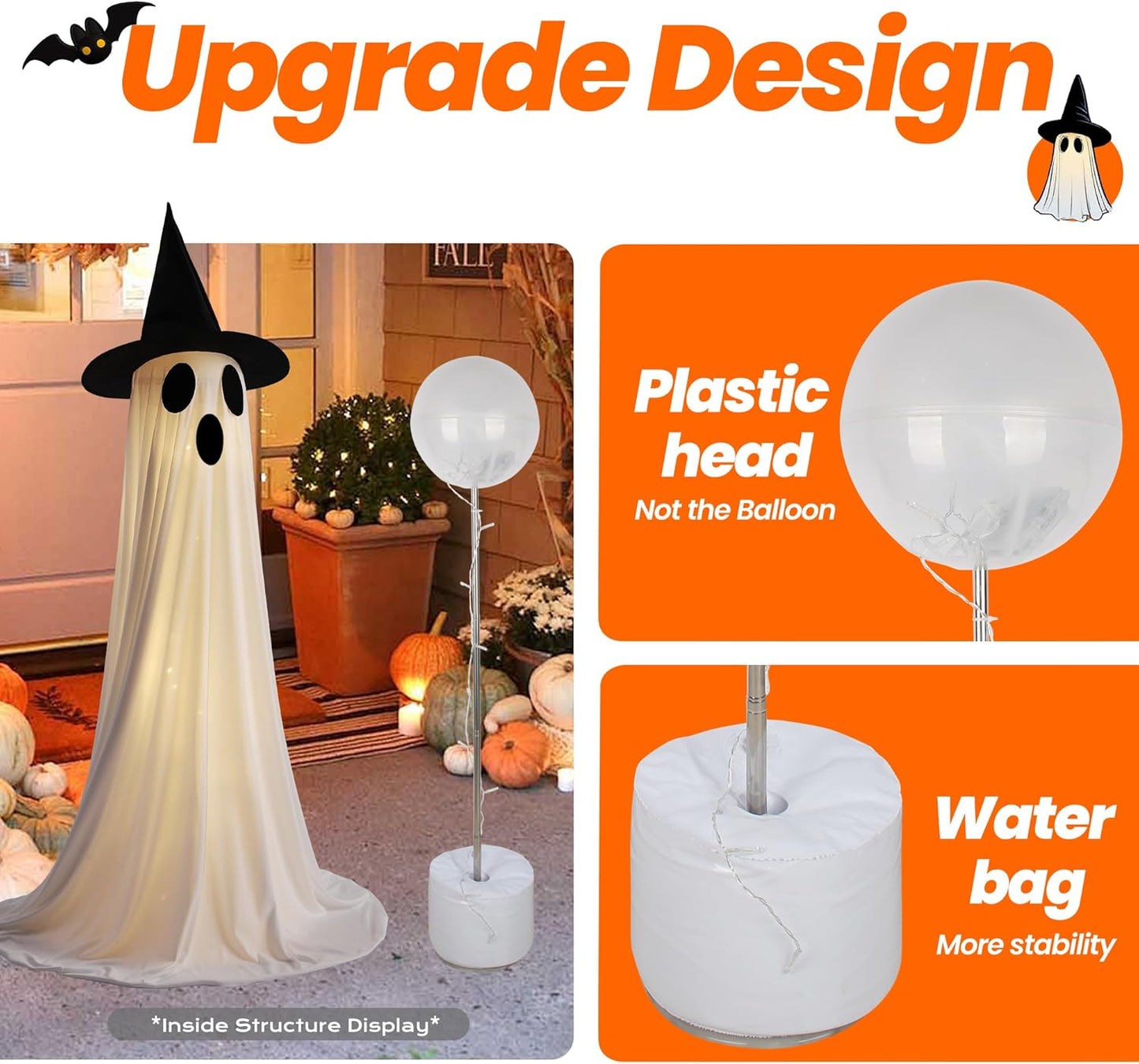 Ghost Decor 2 Packs Halloween Decorations Outdoor
