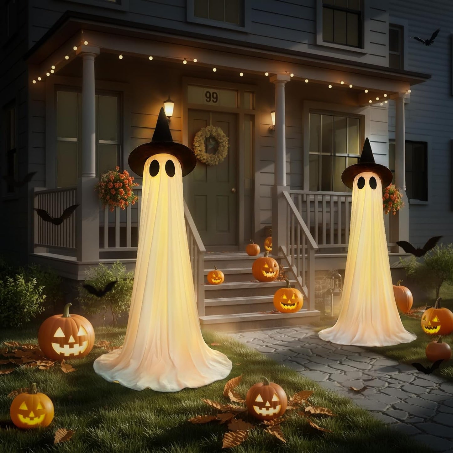Ghost Decor 2 Packs Halloween Decorations Outdoor